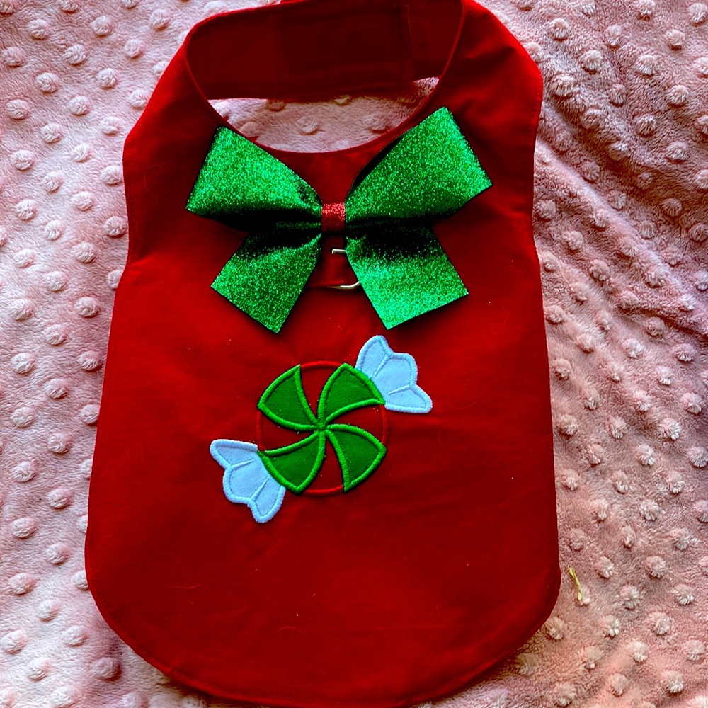 Holiday Vest harness for small dog